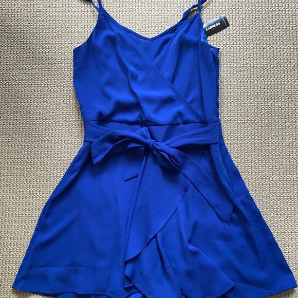 Express NWT Royal Blue Romper - Picture 4 of 9